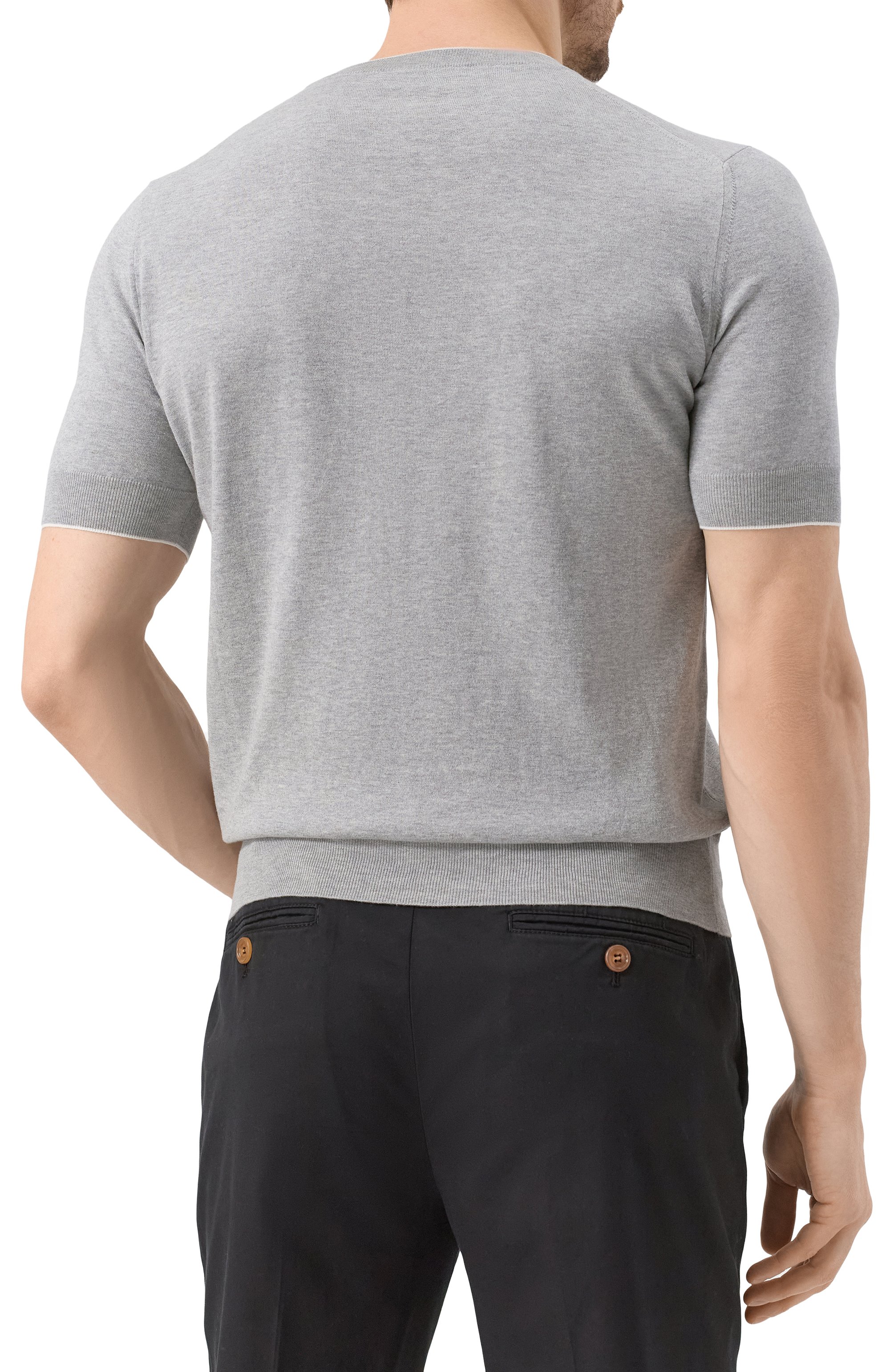 Хлопковый джемпер BRUNELLO CUCINELLI, арт. M29805200, фото 4