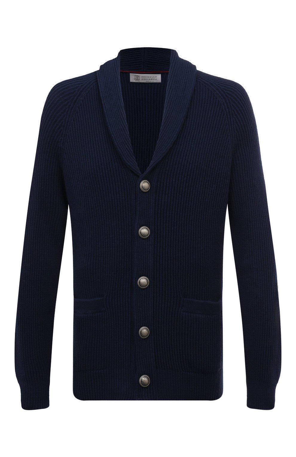 Хлопковый кардиган BRUNELLO CUCINELLI темно-синего цвета по цене 164000 руб., арт. M2W706006, фото 1 Хлопковый кардиган BRUNELLO CUCINELLI, арт. M2W706006, фото 1