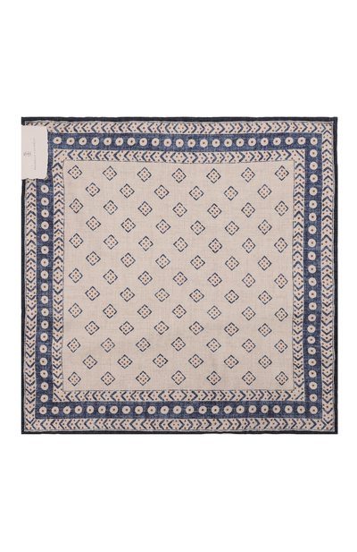 Шелковый платок BRUNELLO CUCINELLI синего цвета по цене 23650 руб., арт. MV8680091, фото 3 Шелковый платок BRUNELLO CUCINELLI, арт. MV8680091, фото 3