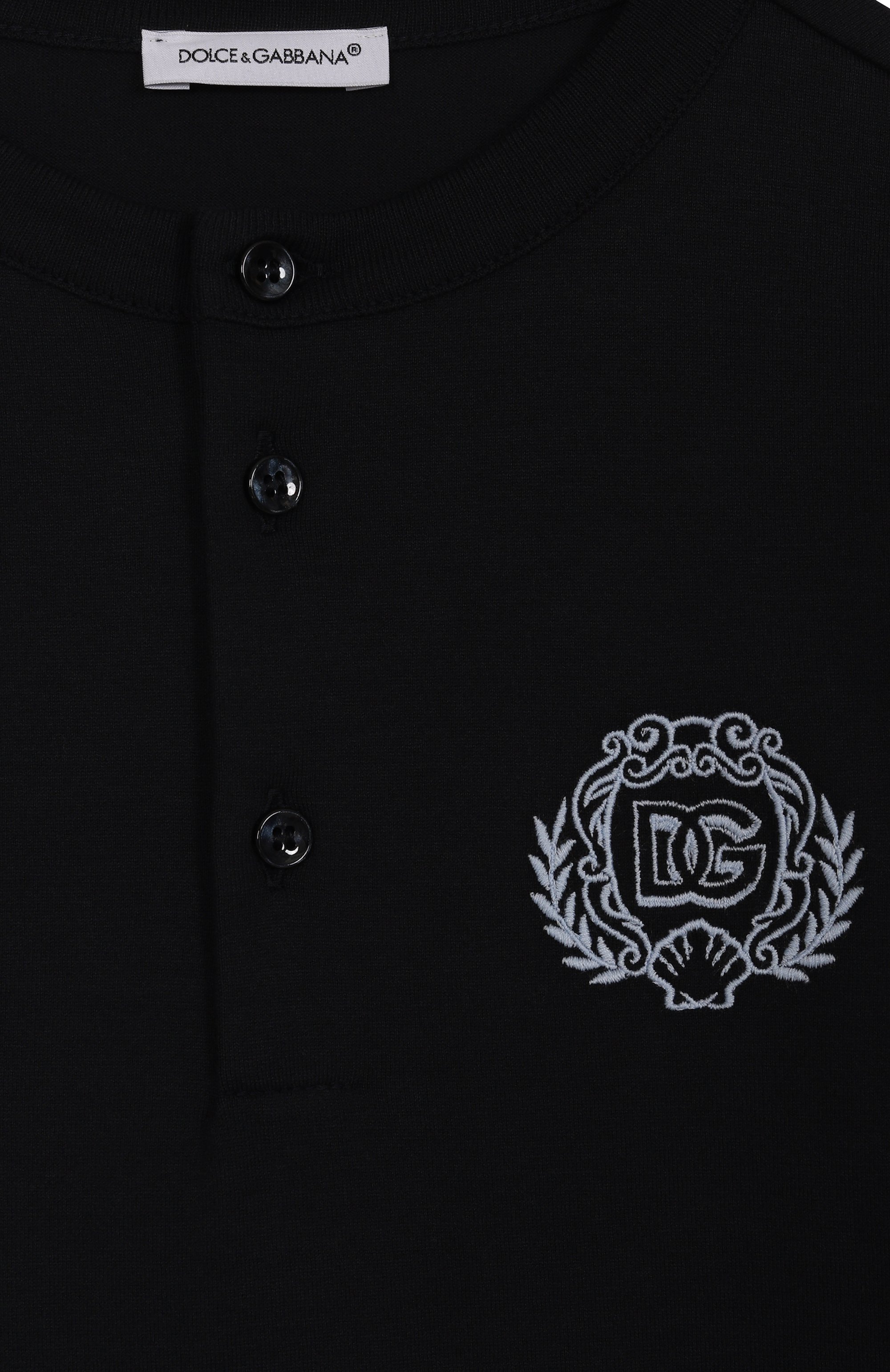 Хлопковая футболка DOLCE & GABBANA темно-синего цвета по цене 26000 руб., арт. L4JTJA/G7PEW/8-12+, фото 3 Хлопковая футболка DOLCE & GABBANA, арт. L4JTJA/G7PEW/8-12+, фото 3