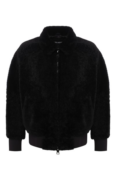 Меховой бомбер на молнии с отложным воротником NEIL BARRETT, арт. BPE551C/H708C, фото 1