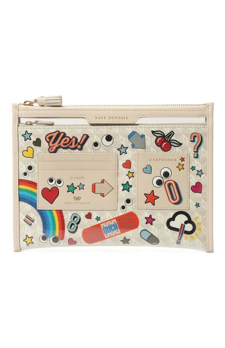 Футляр для документов ANYA HINDMARCH кремового цвета купить в интернет ...