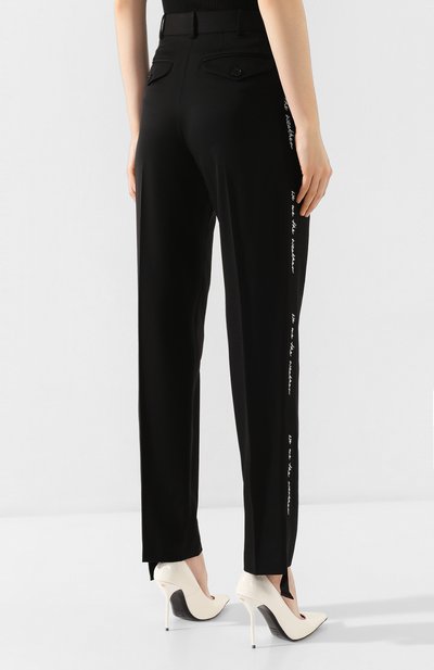 Шерстяные брюки STELLA MCCARTNEY черного цвета по цене 71900 руб., арт. 600504/SFB18, фото 4 Шерстяные брюки STELLA MCCARTNEY, арт. 600504/SFB18, фото 4