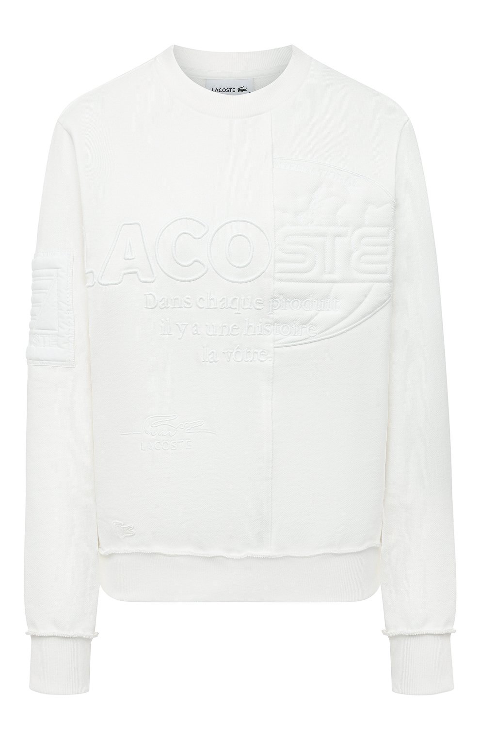 Свитшот LACOSTE белого цвета по цене 34950 руб., арт. SH024370V, фото 1 Свитшот LACOSTE, арт. SH024370V, фото 1