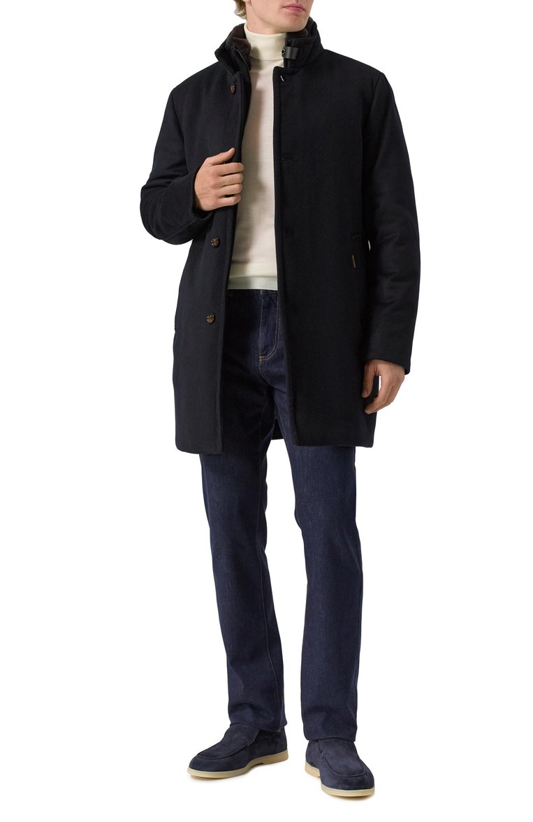 Пальто bond-fur с меховым воротником MOORER, арт. B0ND/FUR-LE, фото 1