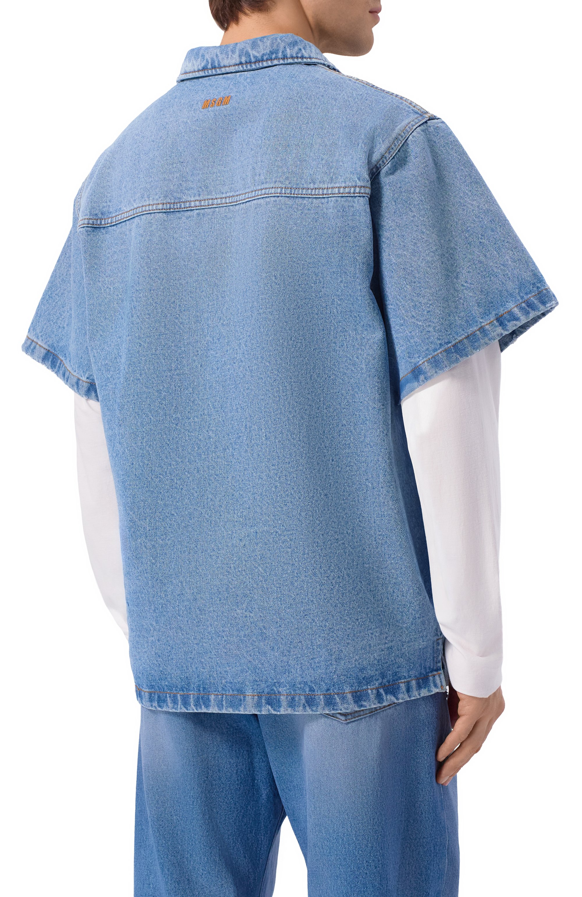 Джинсовая рубашка MSGM, арт. 4040ME230L/267088, фото 4