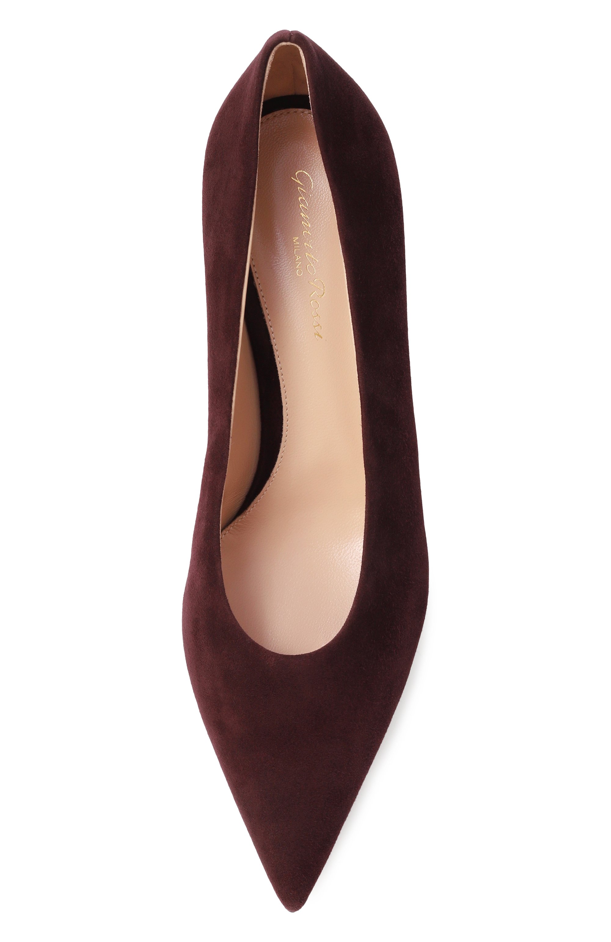 Замшевые туфли robbie 55 GIANVITO ROSSI темно-бордового цвета по цене 99100 руб., арт. G22273.55RIC.CAMB0UR, фото 6 Замшевые туфли robbie 55 GIANVITO ROSSI, арт. G22273.55RIC.CAMB0UR, фото 6