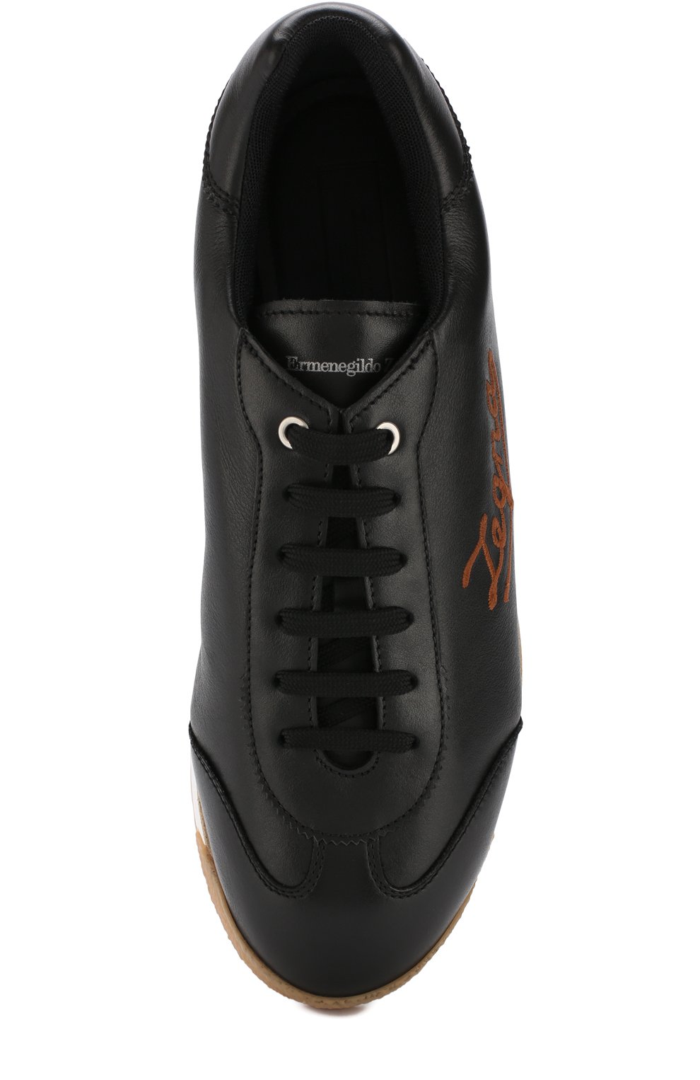 Кожаные кеды на шнуровке ZEGNA, арт. A4018X-M0U, фото 5