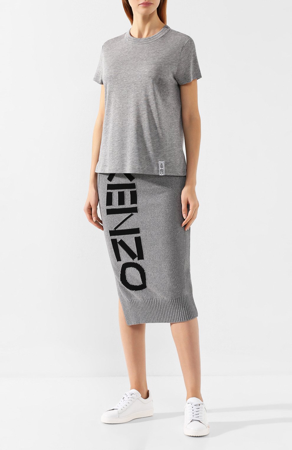 Футболка KENZO серого цвета по цене 5430 руб., арт. F002TS793980, фото 2 Футболка KENZO, арт. F002TS793980, фото 2