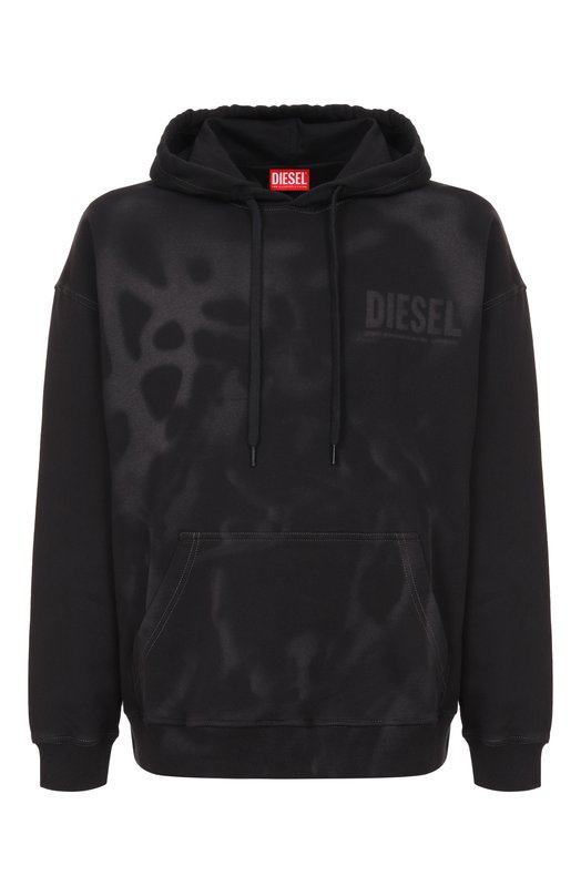 Хлопковое худи Diesel A20290/0LJBT Чёрный A20290/0LJBT