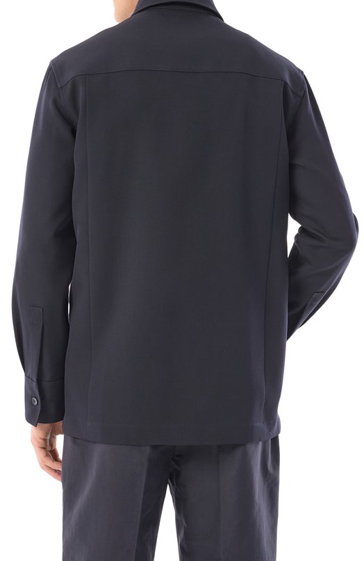 Шерстяная рубашка Jil Sander J22DL0298/J40002 Синий  J22DL0298/J40002 Фото 4