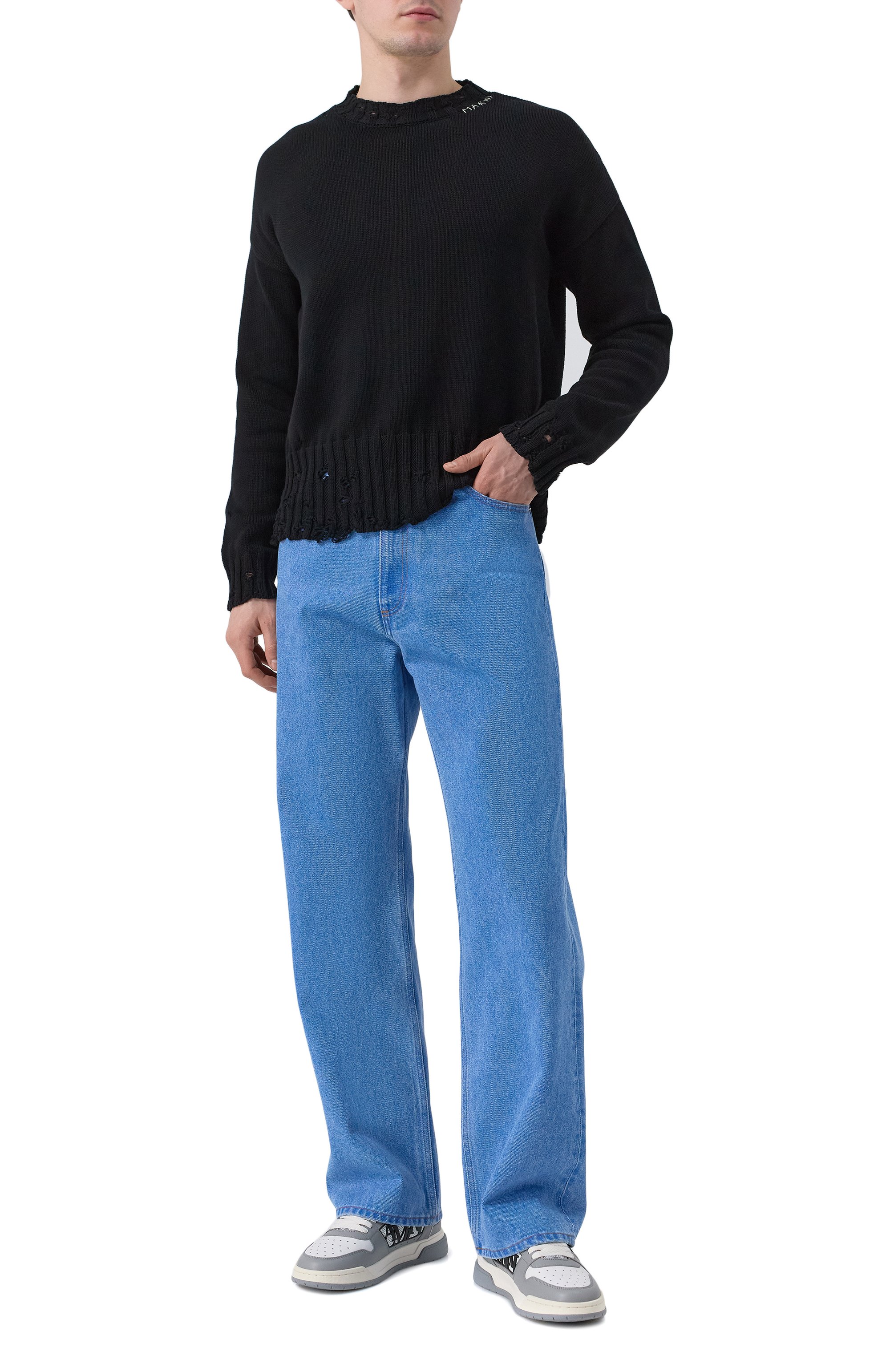 Джинсы MARNI синего цвета по цене 75750 руб., арт. PUJU0021A2/USCW91, фото 2 Джинсы MARNI, арт. PUJU0021A2/USCW91, фото 2