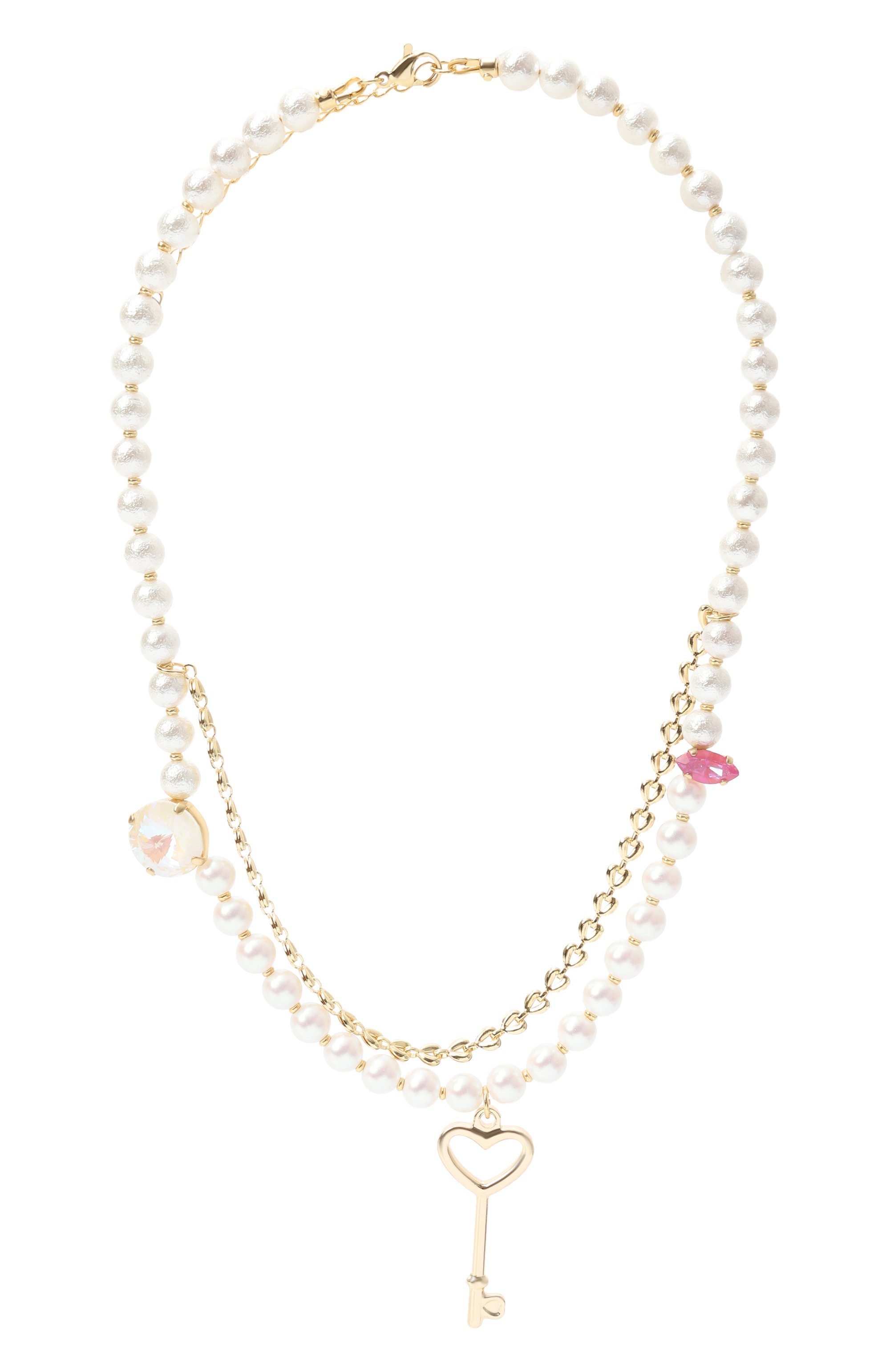 Колье PINK.OLIVKA белого цвета по цене 12700 руб., арт. PO-70084, фото 1 Колье PINK.OLIVKA, арт. PO-70084, фото 1