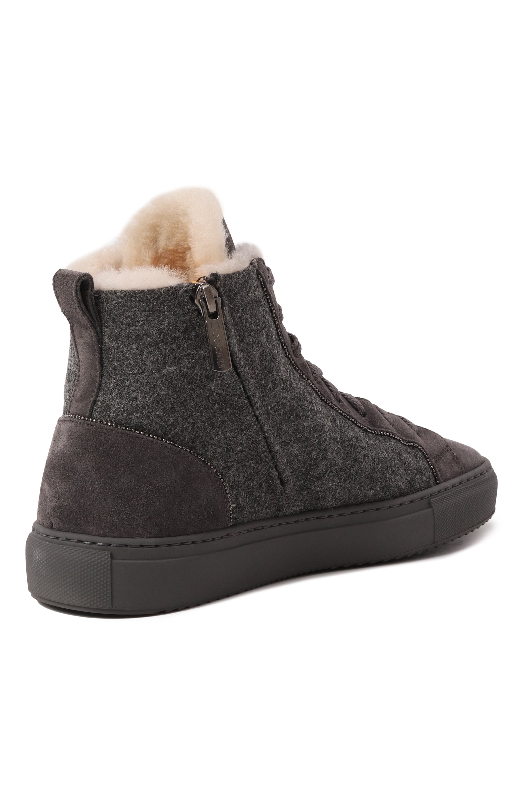 Комбинированные кеды DOUCAL'S серого цвета по цене 58850 руб., арт. DD8725ALEXPM7242, фото 5 Комбинированные кеды DOUCAL'S, арт. DD8725ALEXPM7242, фото 5