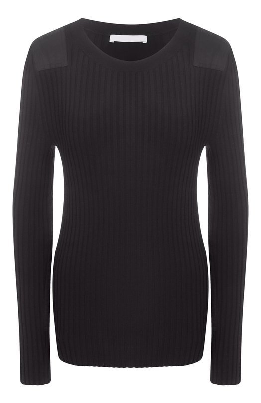 Шерстяной пуловер Helmut Lang P01HW701 Чёрный P01HW701