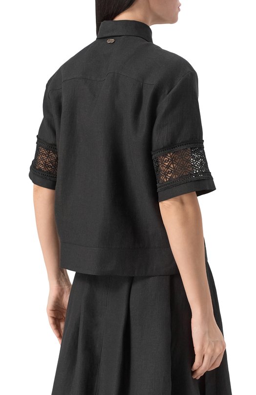 Льняная рубашка Agnona TD0908/U3014 Чёрный  TD0908/U3014 Фото 4