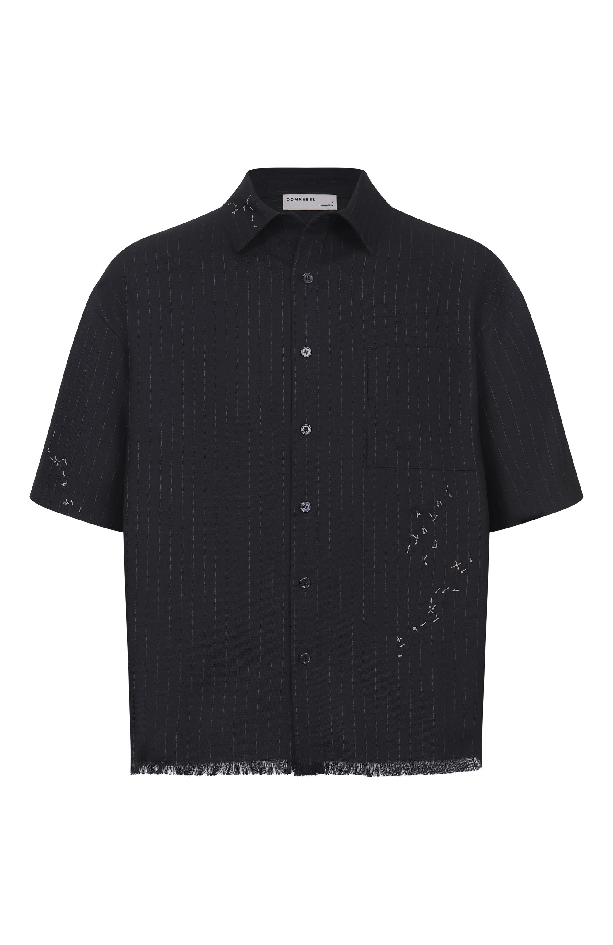 Рубашка из шерсти и вискозы DOMREBEL, арт. M G00MBAH/REGULAR SS SHIRT, фото 1