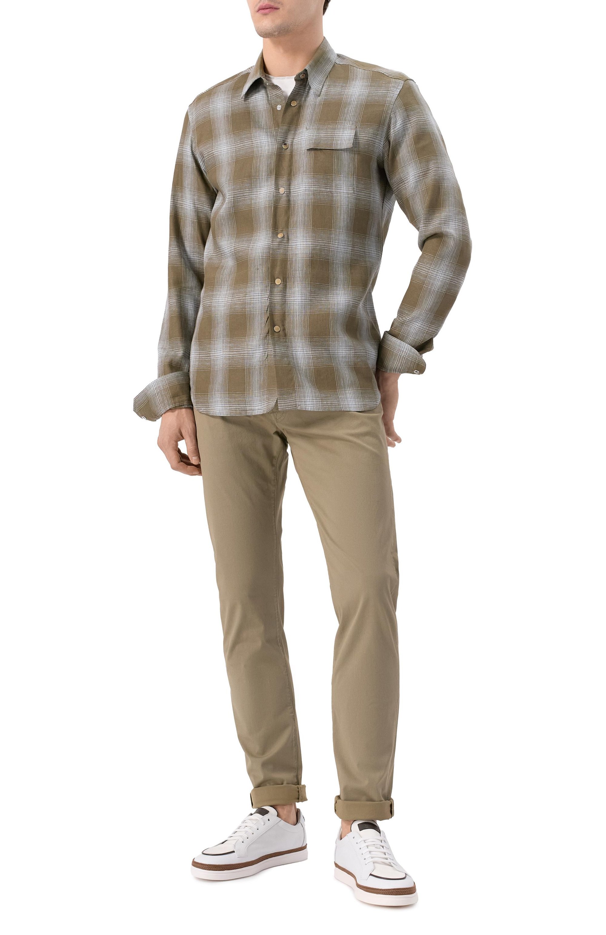 Льняная рубашка KITON, арт. UMCBUBAH0926406_5XL-8XL, фото 2