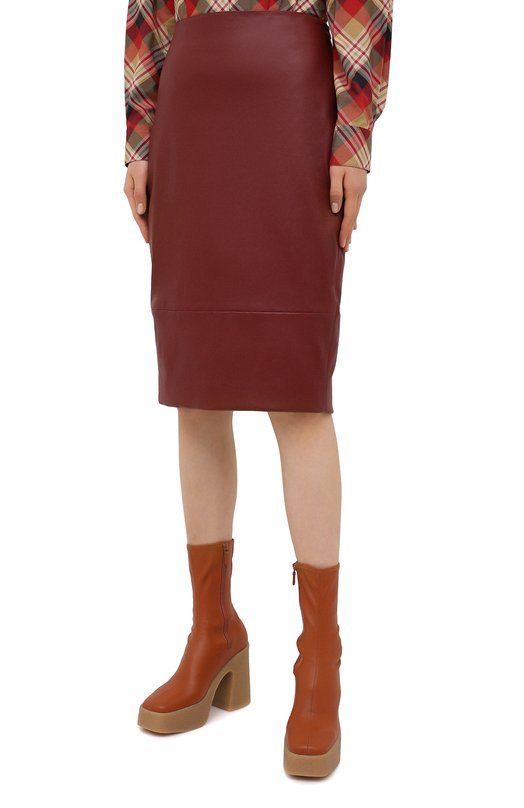 Кожаная юбка Kiton D50271X05S03 Бордовый  D50271X05S03 Фото 3