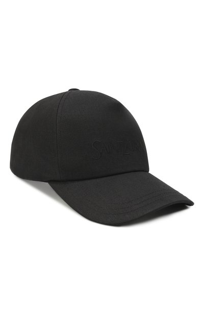 Мужская бейсболка из хлопка и льна SAINT LAURENT, арт. 778063/3YP19