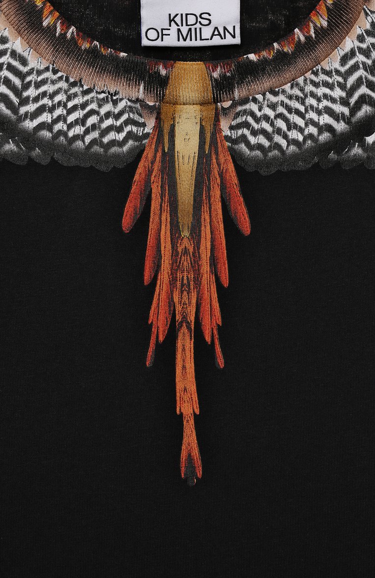 Детская хлопковая футболка MARCELO BURLON KIDS OF MILAN черного цвета, арт. CBAA002F21JER010 | Фото 3 (Материал внешний: Хлопок; Рукава: Кор�откие; Мальчики Кросс-КТ: Футболка-одежда; Материал сплава: Проставлено; Драгоценные камни: Проставлено; Ростовка одежда: 10 - 11 лет | 140 - 146см, 6 лет | 116 см, 8 лет | 128 см)