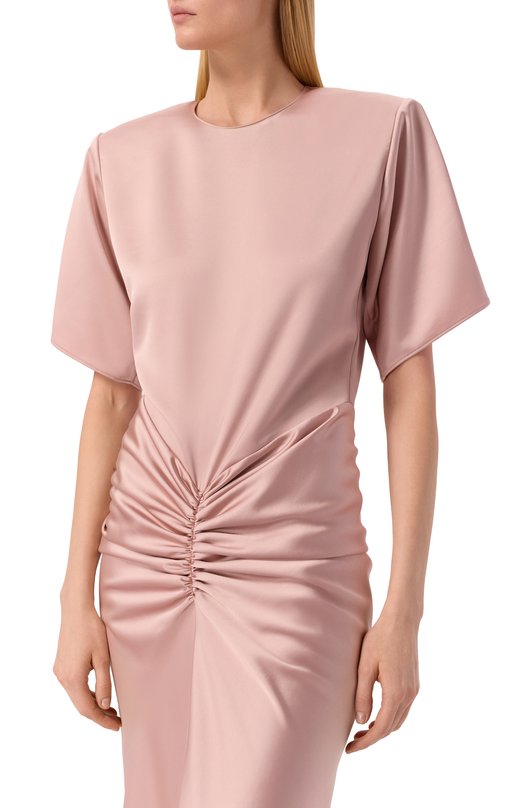 Атласное платье The Andamane T190177A/TNP229 Розовый  T190177A/TNP229 Фото 4