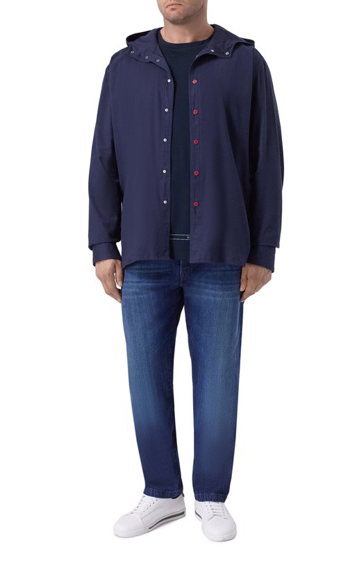 Хлопковая футболка Kiton UMK0824K4 Синий  UMK0824K4 Фото 2