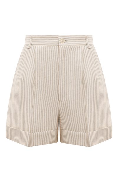 Женские льняные шорты FORTE DEI MARMI COUTURE, арт. 24SF1805 STRIPED LINEN SH0RT WITH STRIPES