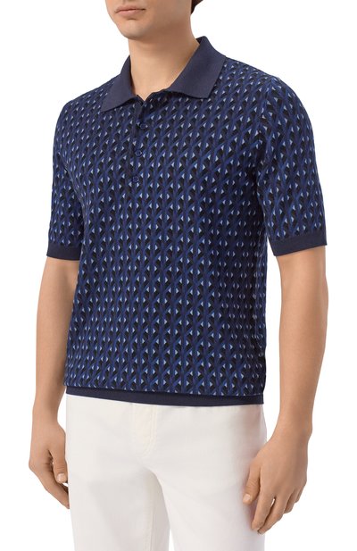 Поло из шелка и хлопка MVST, арт. M26.2PM.K129/Y001 JACQUARD, фото 3