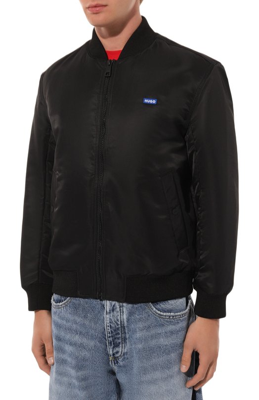 Утепленный бомбер HUGO Blue Чёрный, фото 3