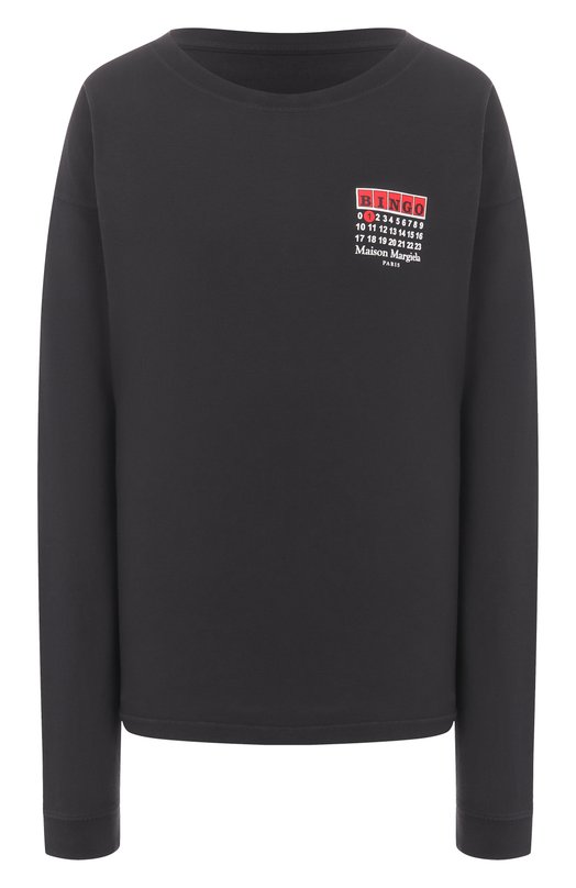 Хлопковый лонгслив Maison Margiela S51GC0538/S24567 Чёрный S51GC0538/S24567