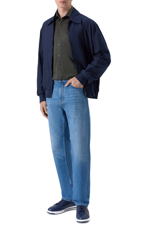 Кожаные кеды Stefano Ricci UC34G5285/NPS Синий  UC34G5285/NPS Фото 2