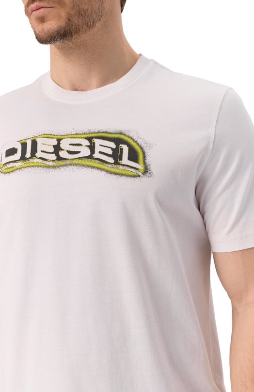 Хлопковая футболка Diesel A16397/0GRAI Белый  A16397/0GRAI Фото 5