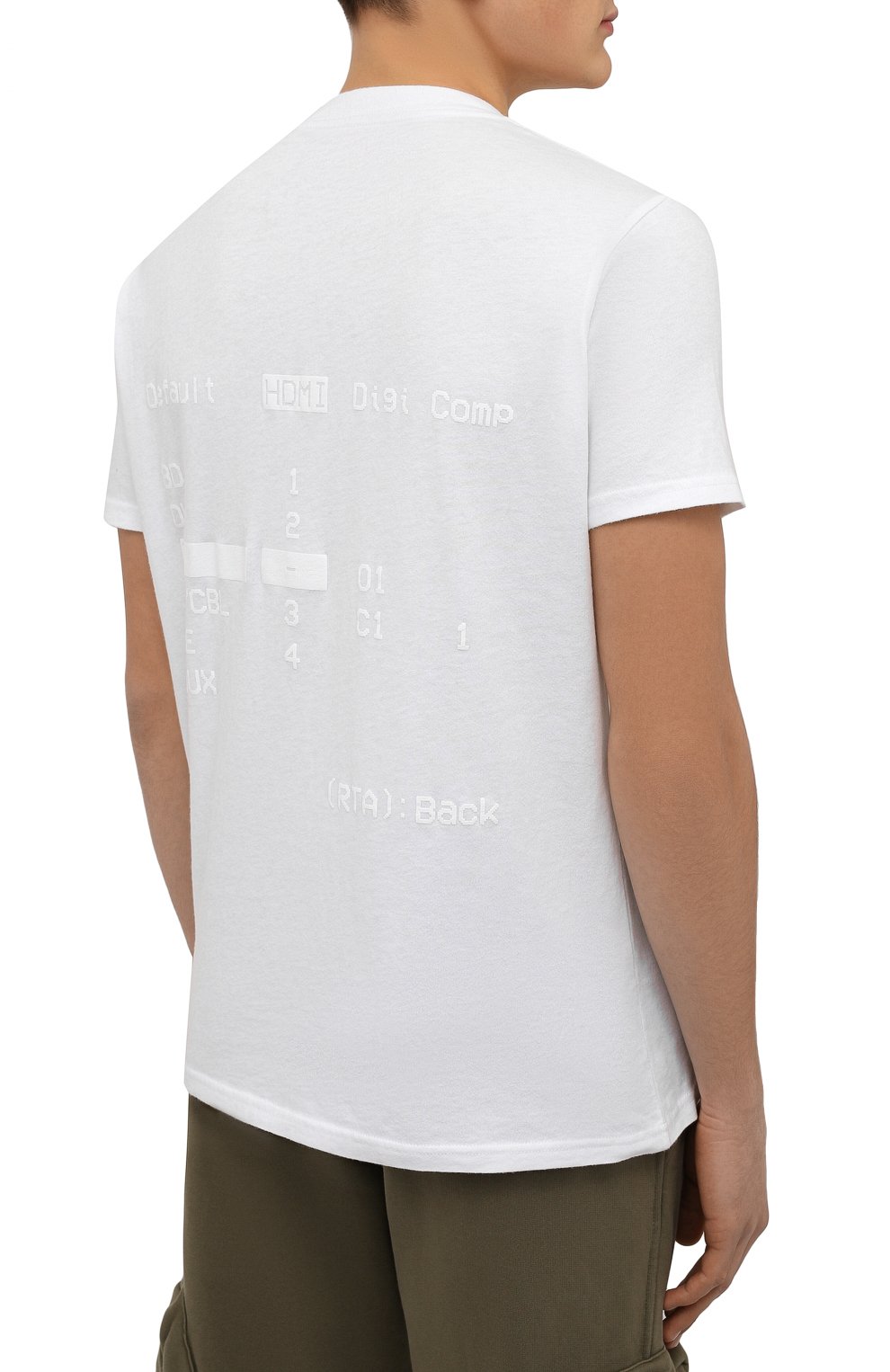 Хлопковая футболка RTA, арт. MF21-A346-0025WHTNS, фото 4