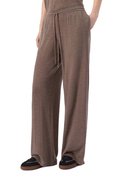 Брюки из шерсти и кашемира ADDICTED коричневого цвета по цене 29600 руб., арт. AD2548, фото 3 Брюки из шерсти и кашемира ADDICTED, арт. AD2548, фото 3