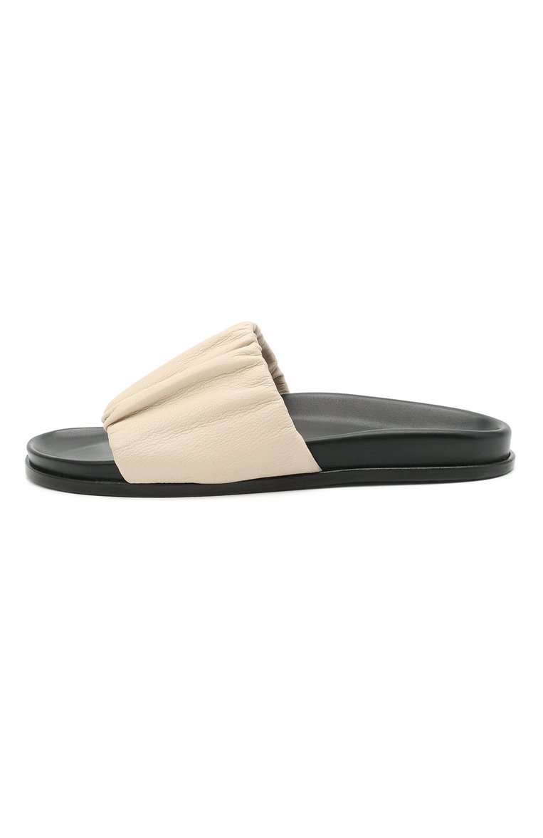 Женские кожаные шлепанцы ELLEME бежевого цвета, арт. ARIES SANDAL/LEATHER | Фото 3 (Материал внутренний: Натуральная кожа; Подошва: Платформа; Материал внешний: Натуральная кожа)