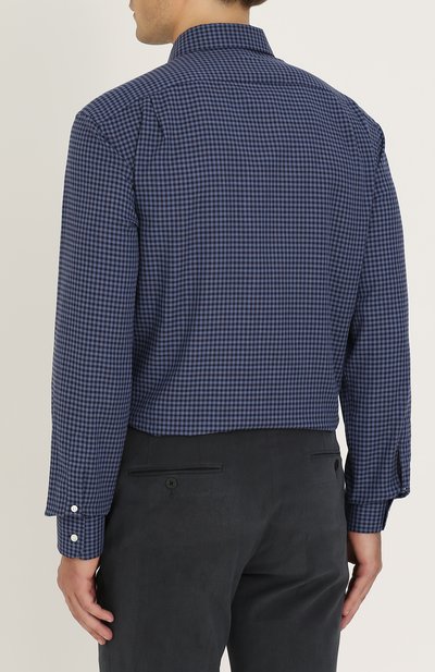 Хлопковая рубашка в клетку RALPH LAUREN, арт. 791669109, фото 4