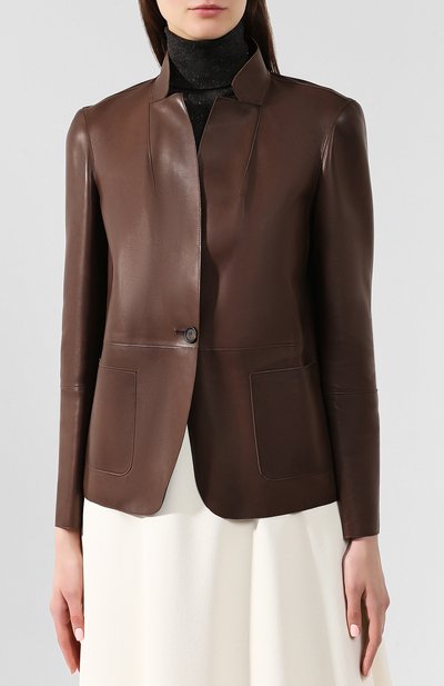 Кожаный жакет BRUNELLO CUCINELLI, арт. MP0SR8446P, фото 3
