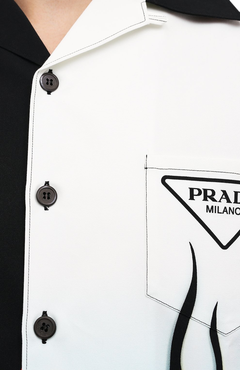 Хлопковая рубашка PRADA, арт. UCS406-1Z22-F0002-212, фото 5