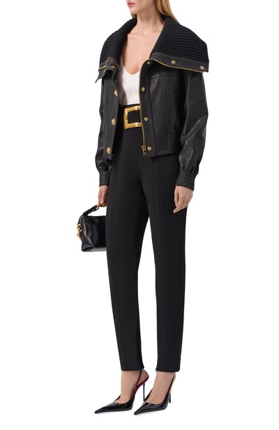 Женский кожаный бомбер BALMAIN, арт. GF1TE205/LE04