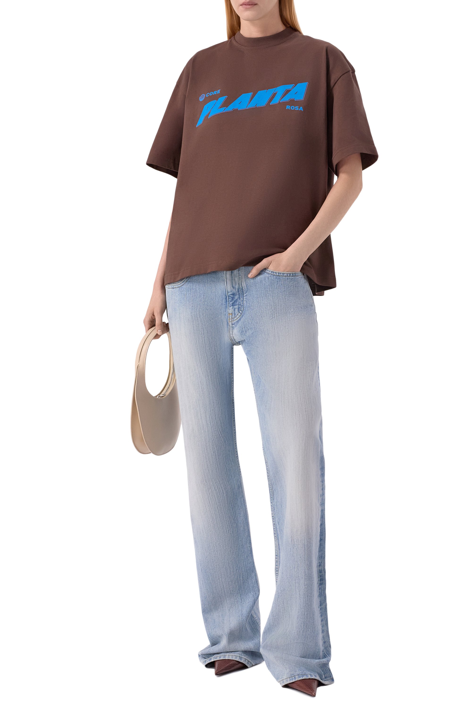 Хлопковая футболка PLANTA ROSA, арт. PR/T02/BLUE-CORRESPONDECE/250, фото 3