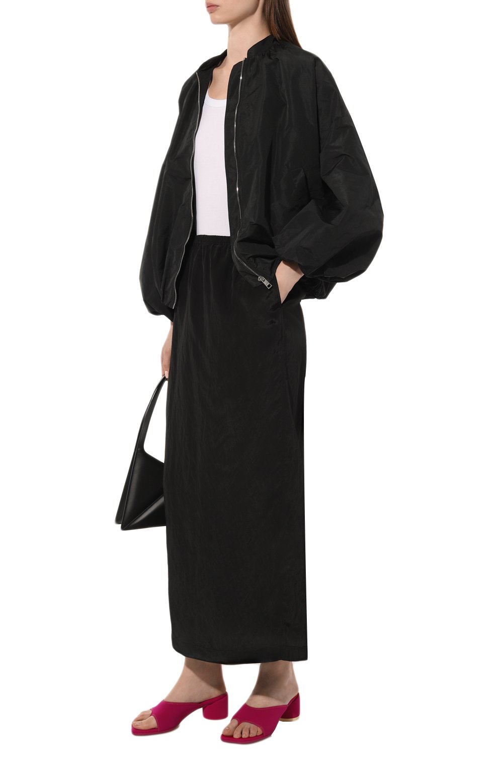 Текстильные мюли MM6 фуксия цвета по цене 56050 руб., арт. S66WP0086/P5561, фото 2 Текстильные мюли MM6, арт. S66WP0086/P5561, фото 2