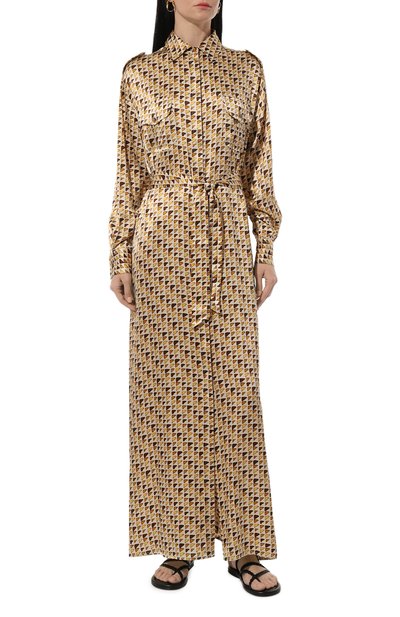 Атласное платье KITON, арт. D47H321K0978C_D47T321K0978C_D47Z321K0978C, фото 3