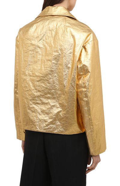 Льняной жакет DRIES VAN NOTEN золотого цвета по цене 120000 руб., арт. 211-10526-2327, фото 4 Льняной жакет DRIES VAN NOTEN, арт. 211-10526-2327, фото 4