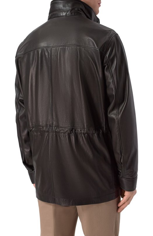Кожаная куртка MVST 54200 Чёрный  54200 Фото 4
