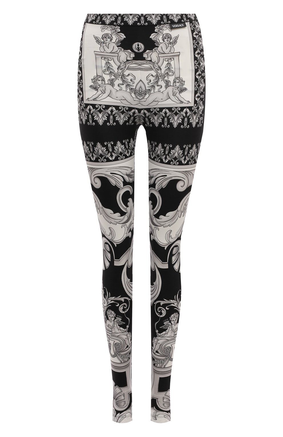 Легинсы VERSACE черно-белого цвета по цене 77700 руб., арт. 1003900, фото 1 Легинсы VERSACE, арт. 1003900, фото 1
