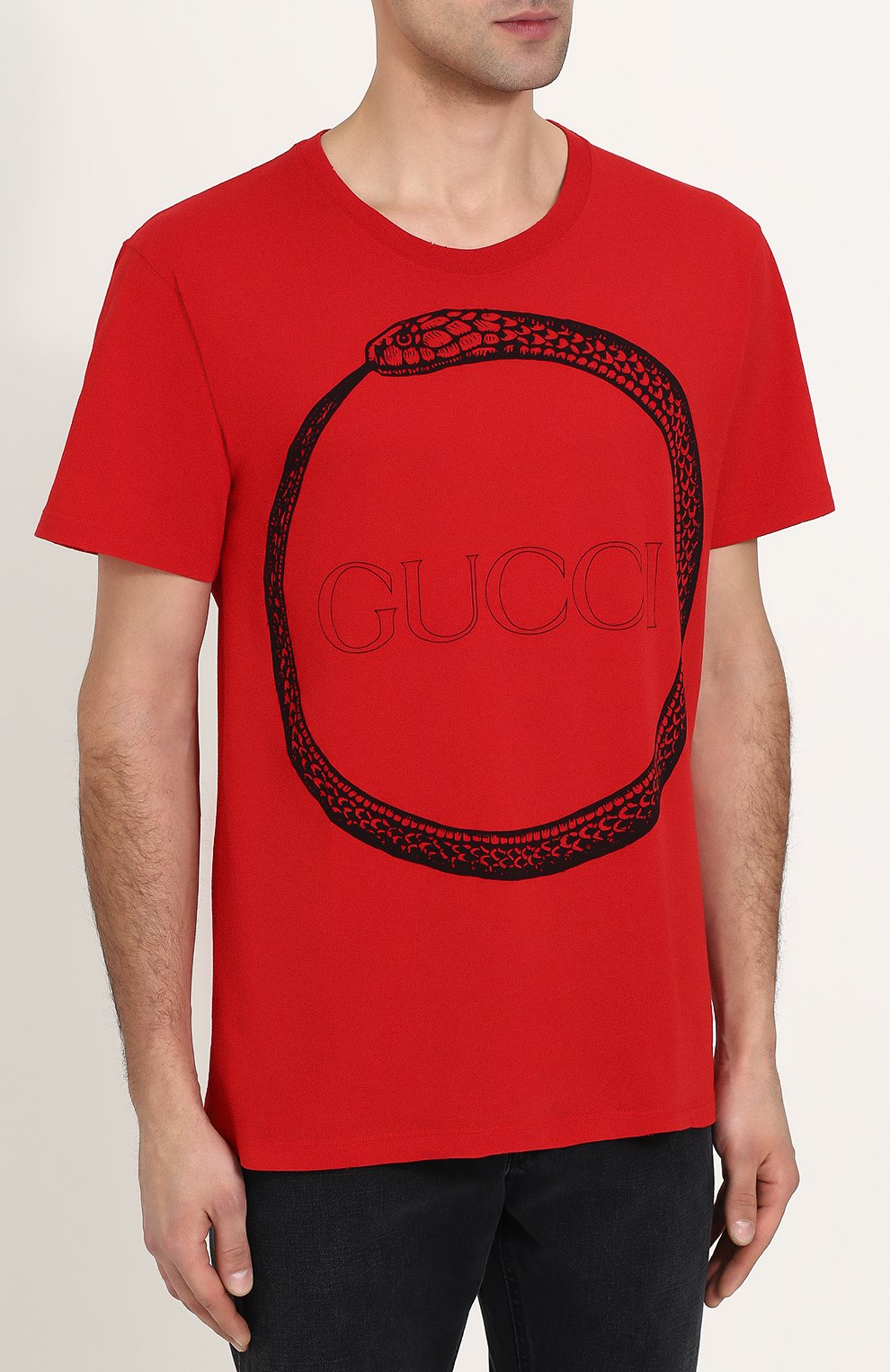 Хлопковая футболка с принтом GUCCI, арт. 493117/X3I19, фото 3