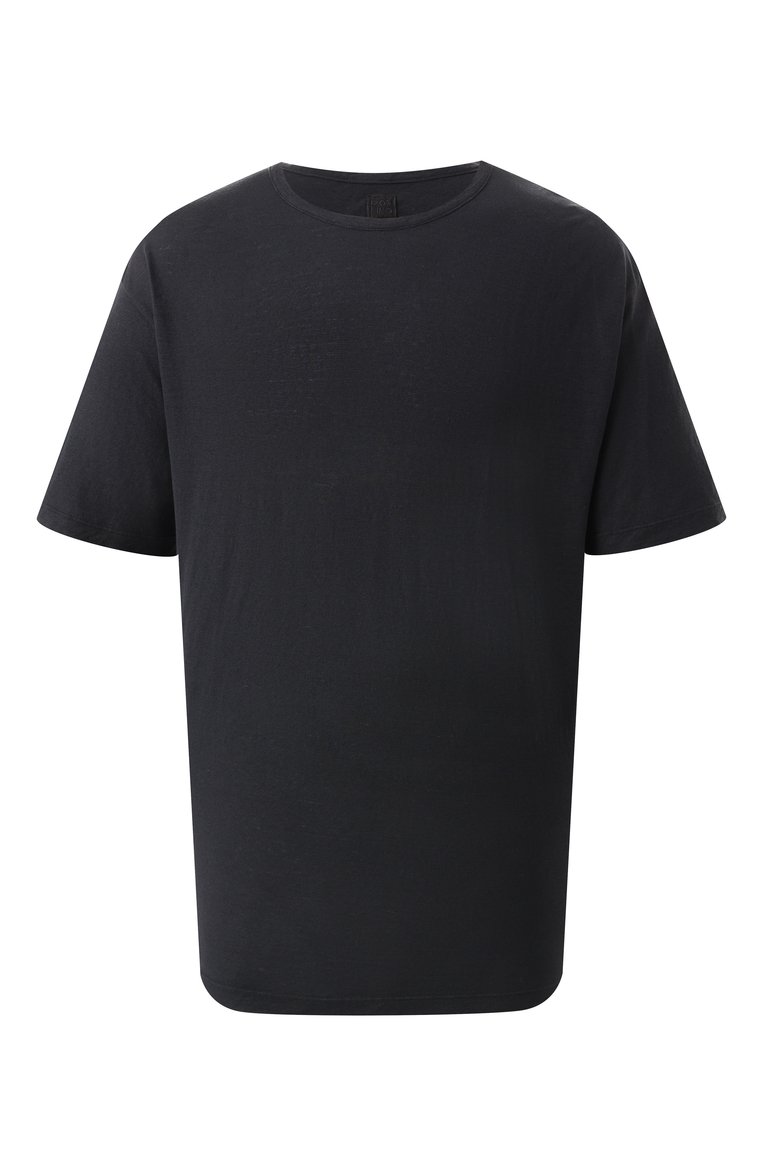 Мужская футболк�а из хлопка и льна 120% LINO черного цвета, арт. 32ALIM79GR/G308/S01 | Фото 1 (Материал сплава: Проставлено; Материал внешний: Лен, Хлопок; Драгоценные камни: Проставлено; Рукава: 3/4; Длина (для топов): Удлиненные; Стили: Кэжуэл; Принт: Без принта; Мужское Кросс-КТ: Футболка-одежда; Кросс-КТ: Джерси)
