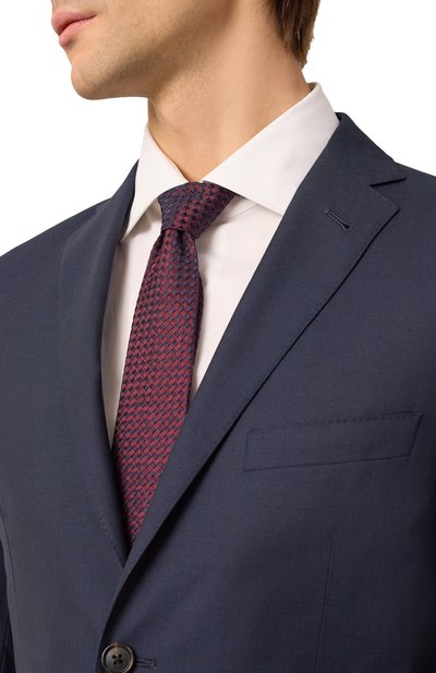 Галстук из шелка и хлопка CANALI, арт. 18/HJ04179, фото 2