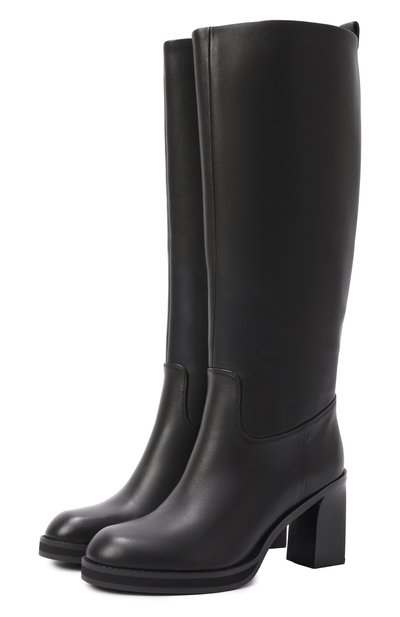 Женские кожаные сапоги 12 STOREEZ, арт. 133743